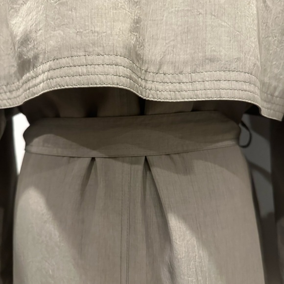 Vintage Junior Gallery trench-coat sage green maxi length SZ 13/14 EUC - Picture 7 of 12